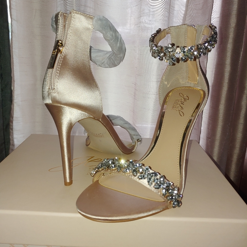 BADGLEY MISCHKA RAMIRA EMBELLISHED EVENING SHOE